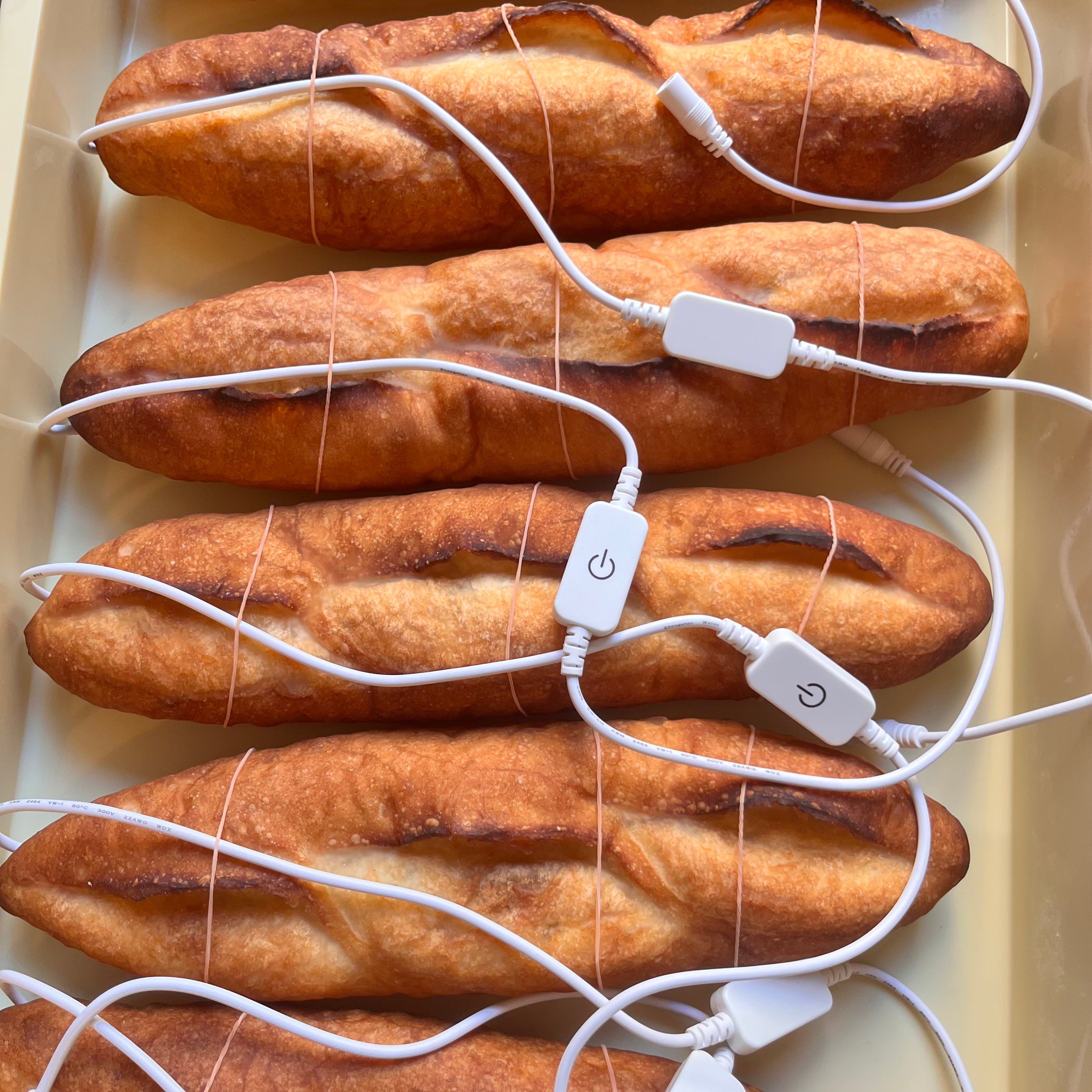 Batard Bread Lamp (LED Light with USB Power Cord)