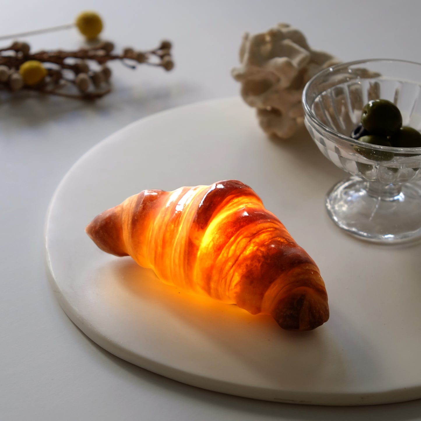 Croissant Bread Lamp (Battery Powered LED Light)